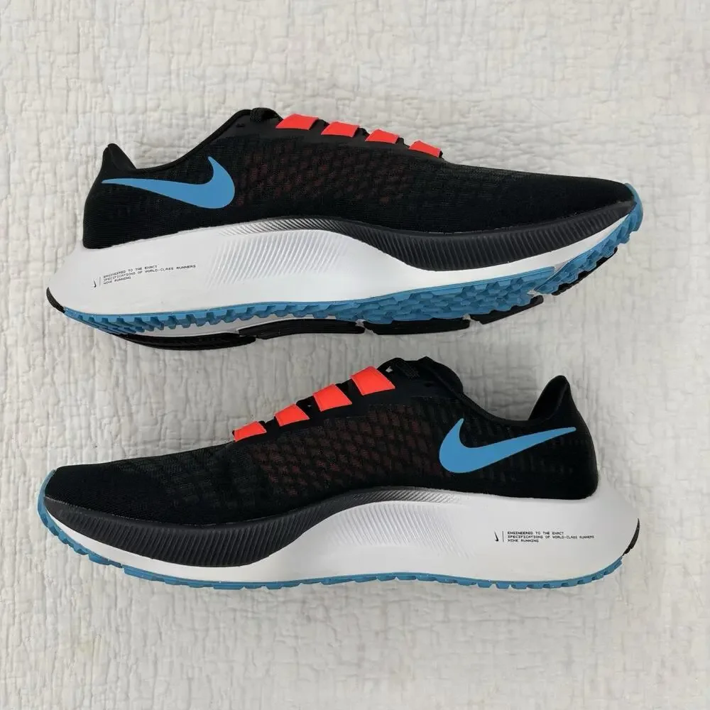 Nike Air Zoom Pegasus 37 Shoes Mens Size 10 Black Blue Running